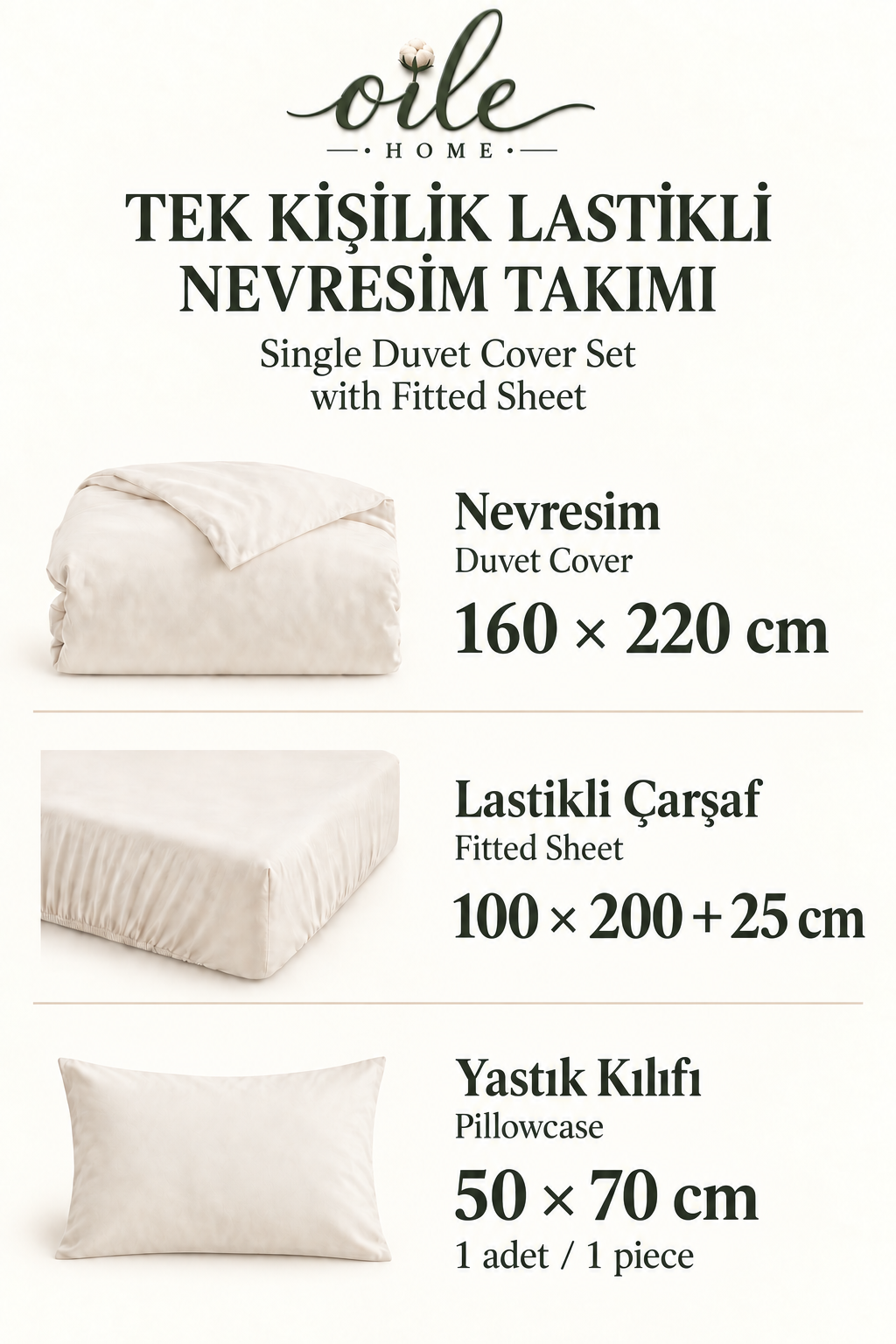 Oile Home Leopar Pamuk Lastikli Çarşaflı Nevresim Takımı detay 3